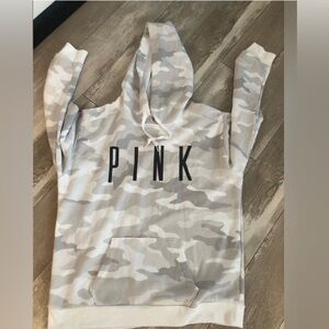 Vs pink Rare htf size large white camo hoodie matching joggers are  in guc large